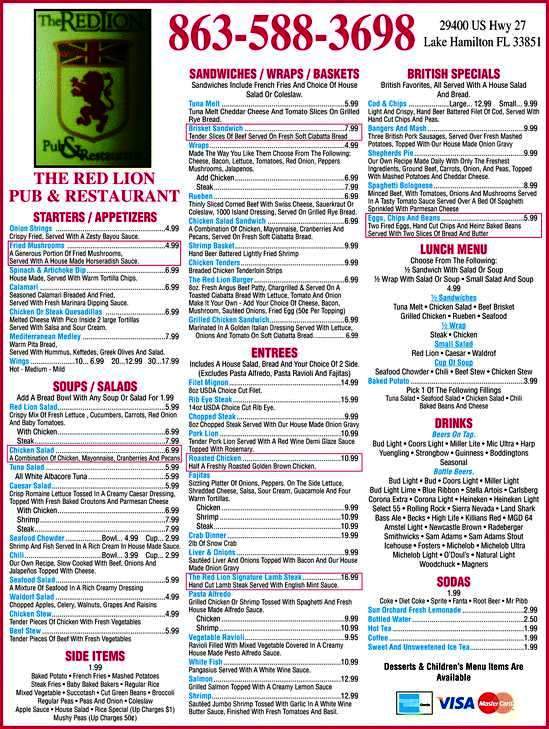 /380150679/The-Red-Lion-Pub-Restaurant-Lake-Hamilton-FL - Lake Hamilton, FL
