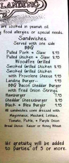 The Natchez Landing - Natchez, MS menu_pic