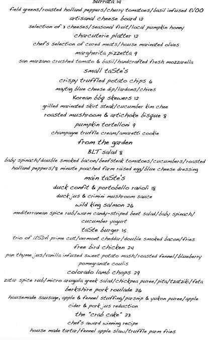 TaSte Restaurant - Buchanan, NY menu_pic