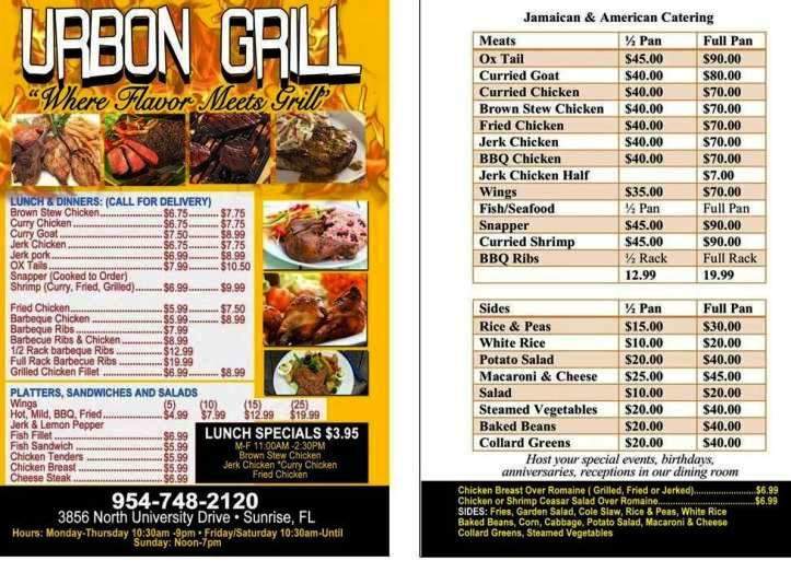 Urbon Grill - Sunrise, FL menu_pic