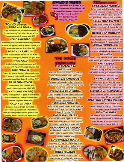 Villa Del Mar Cocina Mexicana - Greensboro, NC menu_pic