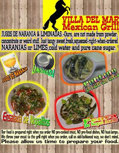 Villa Del Mar Cocina Mexicana - Greensboro, NC menu_pic