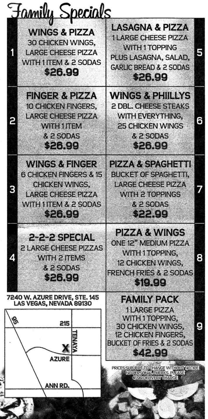 Verdi Restaurant Pizza - Las Vegas, NV menu_pic