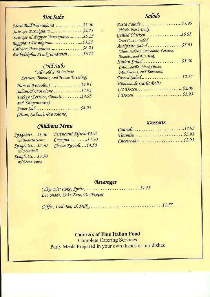 Villa Italiana - Mansfield, TX menu_pic
