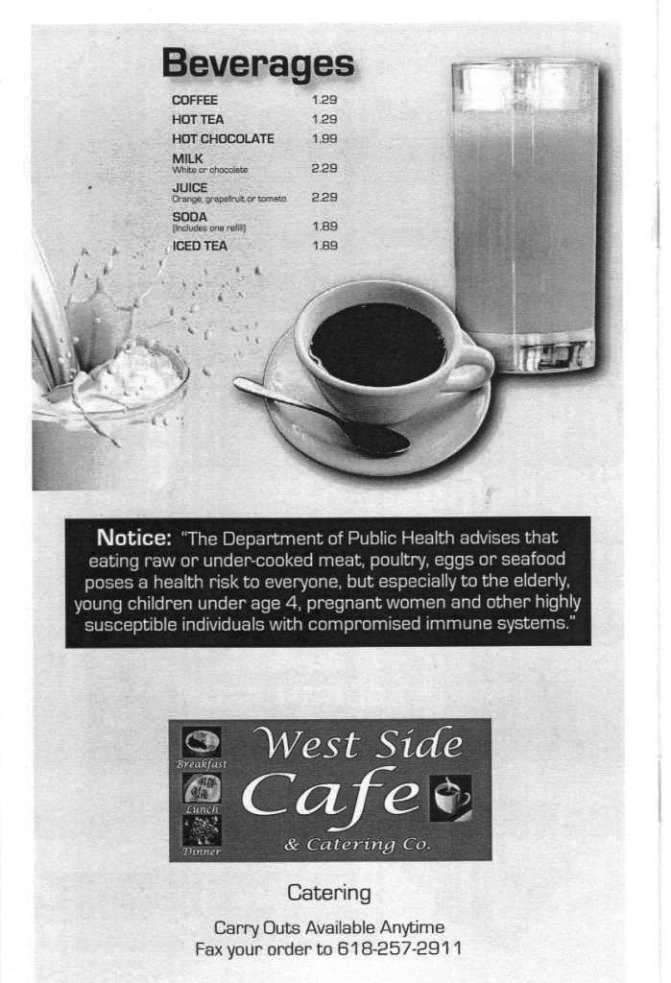 West Side Cafe Catering Co. - Belleville, IL menu_pic