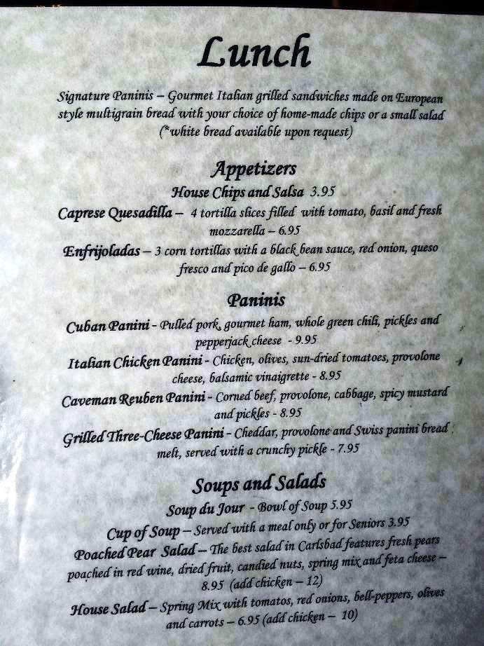 Yellow Brix Restaurant - Carlsbad, NM menu_pic