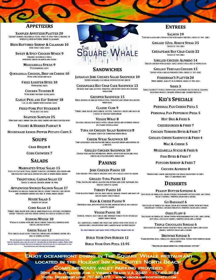 the Square Whale - Virginia Beach, VA menu_pic