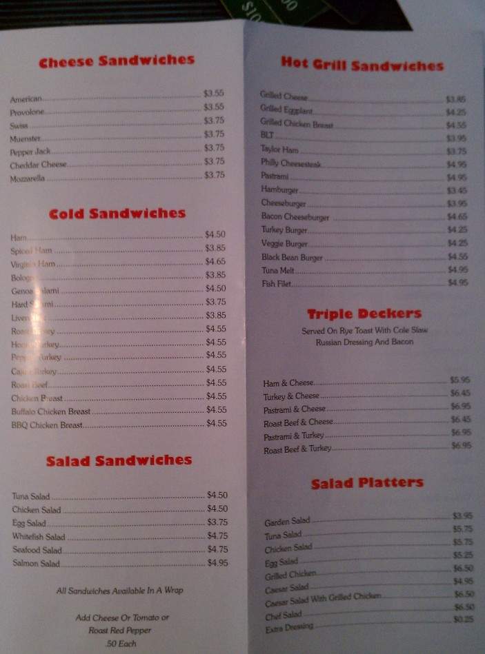 Plaza Bagel & Deli - Clifton, NJ menu_pic