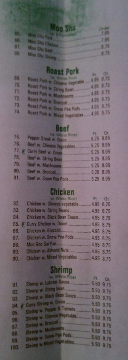 Clifton Chinatown Gourmet - Clifton, NJ menu_pic