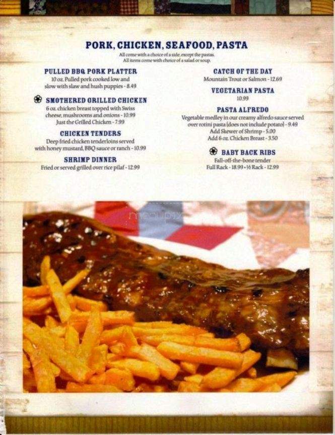 Bogart's Restaurant - Sylva, NC menu_pic