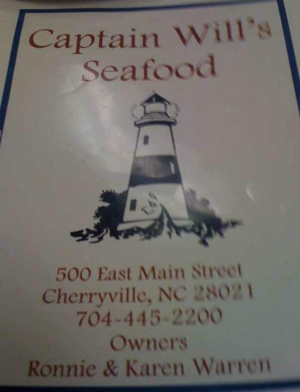 Captain Will's Seafood - Cherryville, NC menu_pic