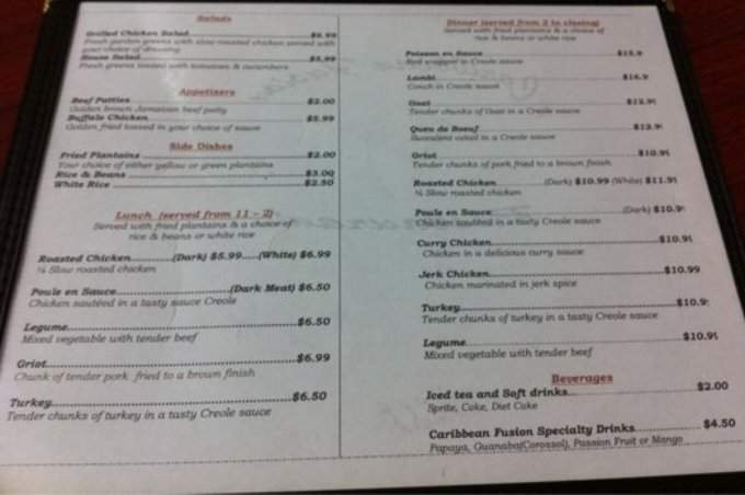 Caribbean Fusion - Linden, NJ menu_pic
