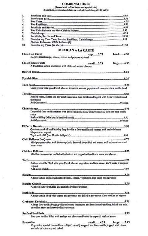 Casa Too Mucha - New Hartford, NY menu_pic