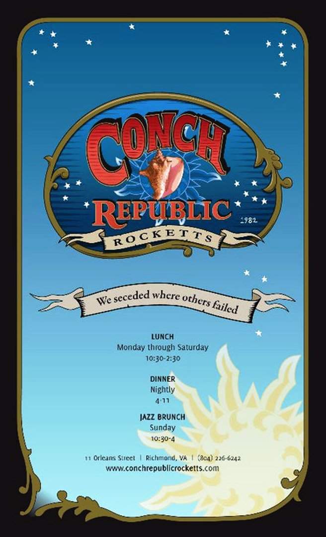Conch Republic Rocketts - Richmond, VA menu_pic