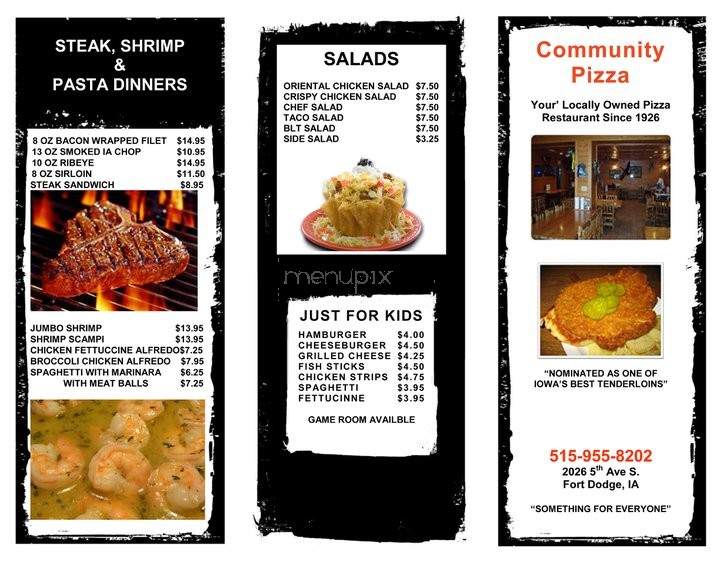 Community Pizza & Tap - Fort Dodge, IA menu_pic