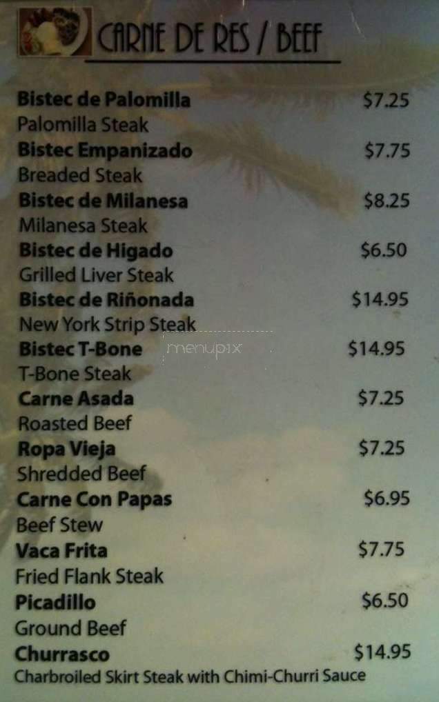 Arco-Iris Restaurant - Tampa, FL menu_pic