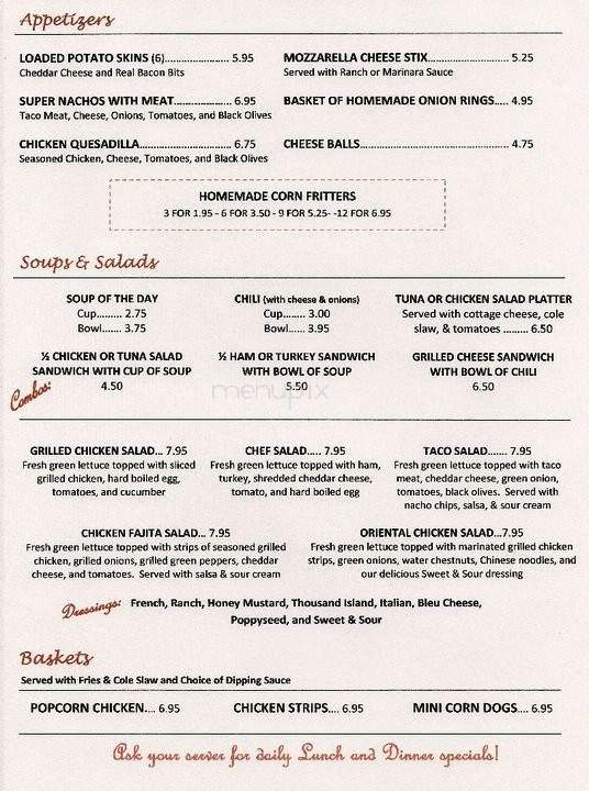 Cummins Family Restaurant - Washington, IL menu_pic
