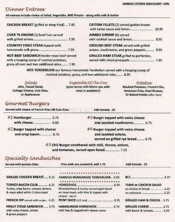 Cummins Family Restaurant - Washington, IL menu_pic