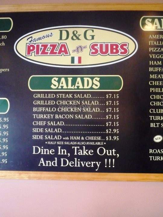 D & G Pizza - Beaver Falls, PA menu_pic