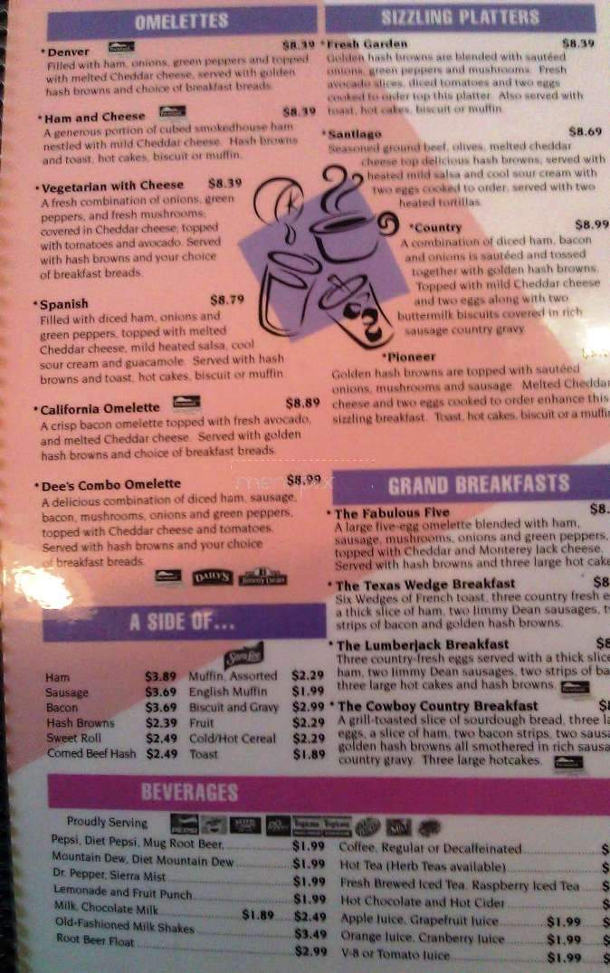 Dee's Family Restaurant - Salt Lake City, UT menu_pic