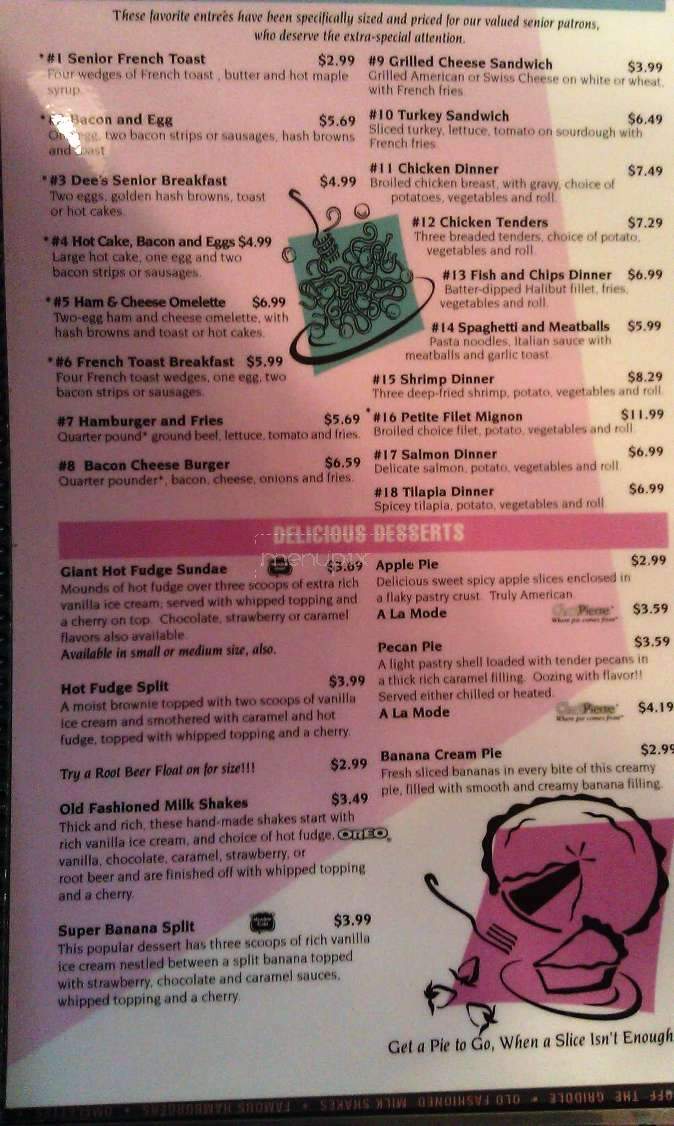 Dee's Family Restaurant - Salt Lake City, UT menu_pic