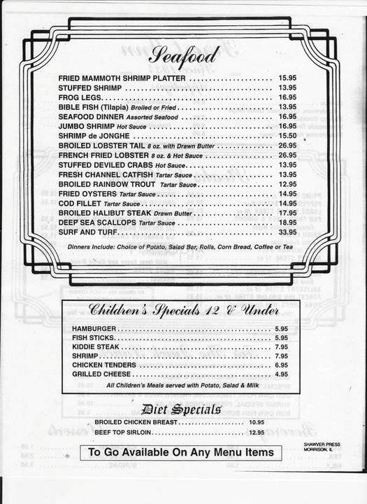 Forest Inn - Morrison, IL menu_pic