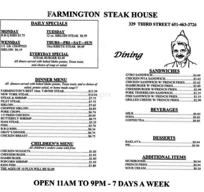/2306470/Farmington-Steakhouse-Farmington-MN - Farmington, MN
