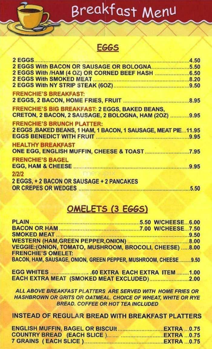 Frenchie's Bar & Grill - Hollywood, FL menu_pic