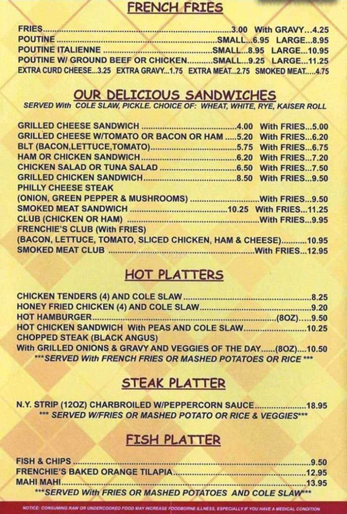 Frenchie's Bar & Grill - Hollywood, FL menu_pic