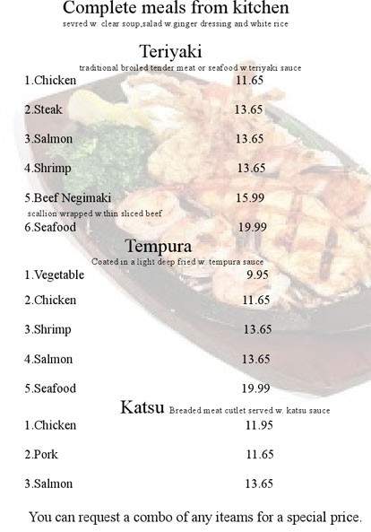 Fujiyama Japanese Steak House & Sushi Lounge - Jacksonville, FL menu_pic