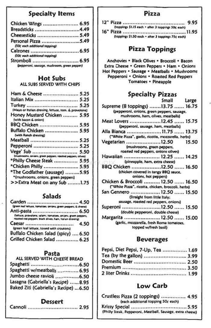 Simms Pizzeria - Johnson City, TN menu_pic