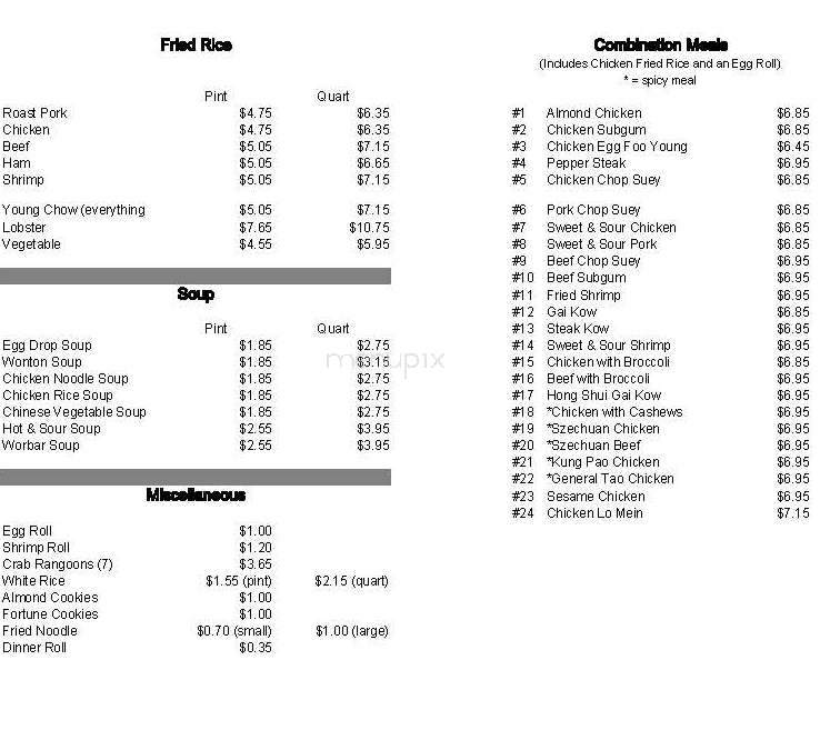 Hawaiian Island - Trenton, MI menu_pic