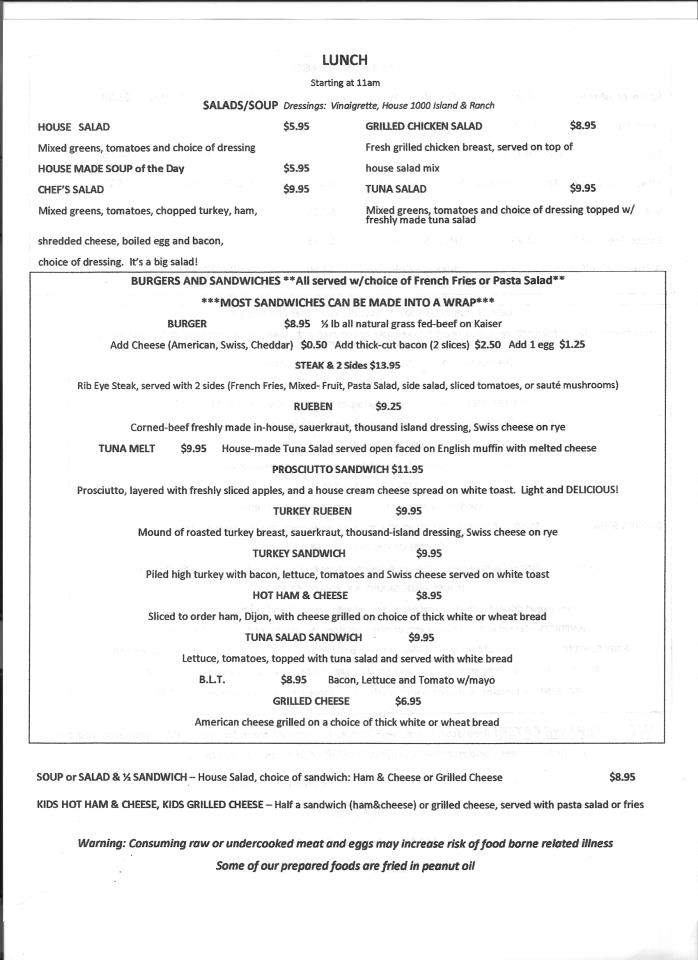 Honeycomb Cafe - Charleston, SC menu_pic