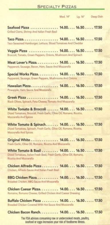 Christopher's Pizza & Subs - Harrisburg, PA menu_pic