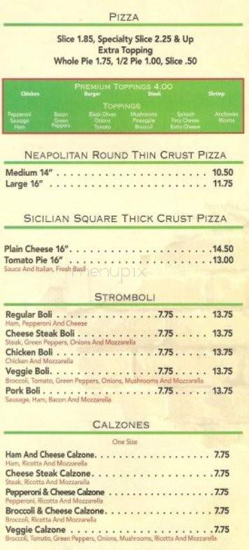 Christopher's Pizza & Subs - Harrisburg, PA menu_pic