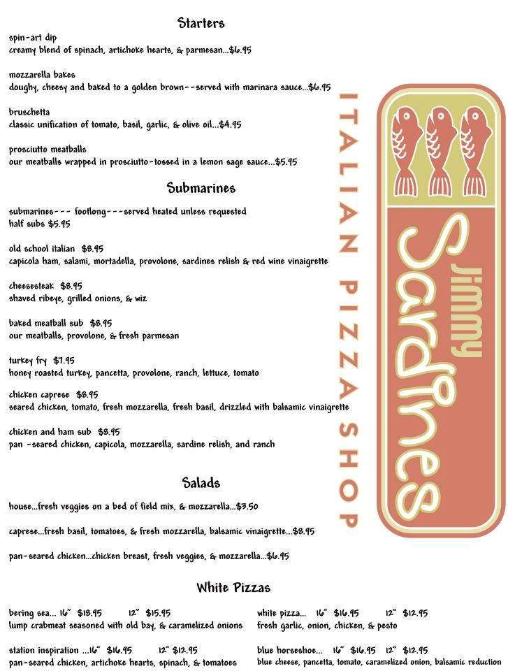Jimmy Sardines - Roanoke, VA menu_pic
