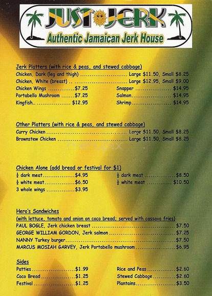 Just Jerk - Lanham, MD menu_pic