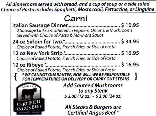 Macri's Italian Kitchen - South Bend, IN menu_pic