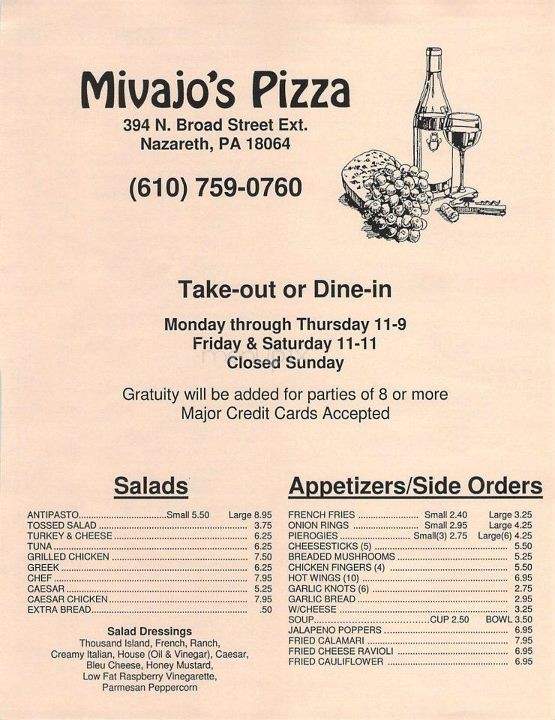 /3815962/Mivajos-Pizza-Nazareth-PA - Nazareth, PA