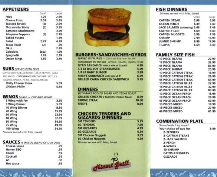 Miami Grill - Margate, FL menu_pic