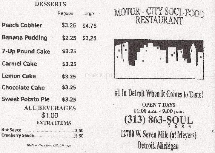 /1013822/Motor-City-Soul-Food-Detroit-MI - Detroit, MI