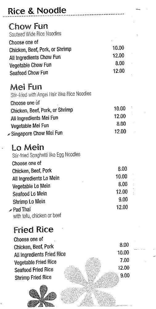 Mr Lee's Asian Gourmet - Zieglerville, PA menu_pic