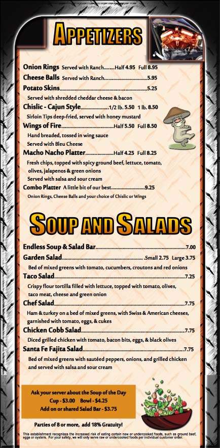 Old Panhead Restaurant - Marcus, IA menu_pic