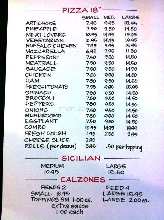 Only The Best Pizza Restaurant - West Haven, CT menu_pic