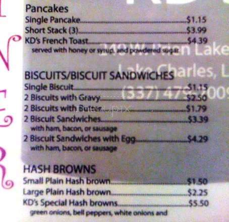 K D's Po-Boys Soup & Salad - Lake Charles, LA menu_pic