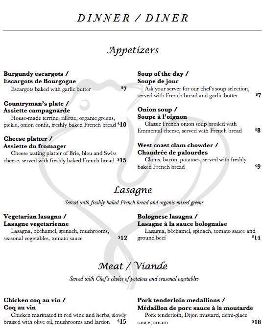 Cafe Boulevard - Victoria, BC menu_pic