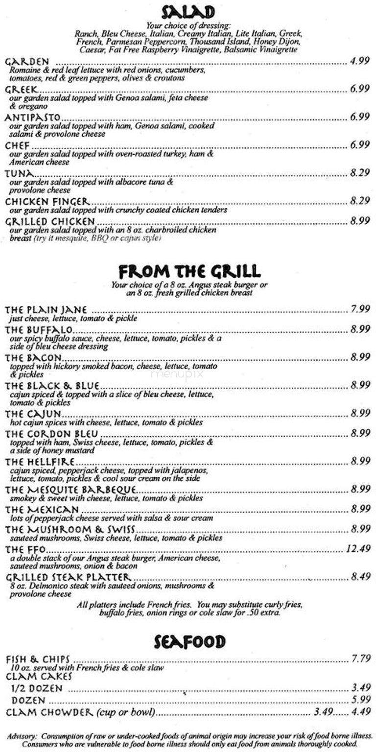 Rocky Point Pub - Warwick, RI menu_pic
