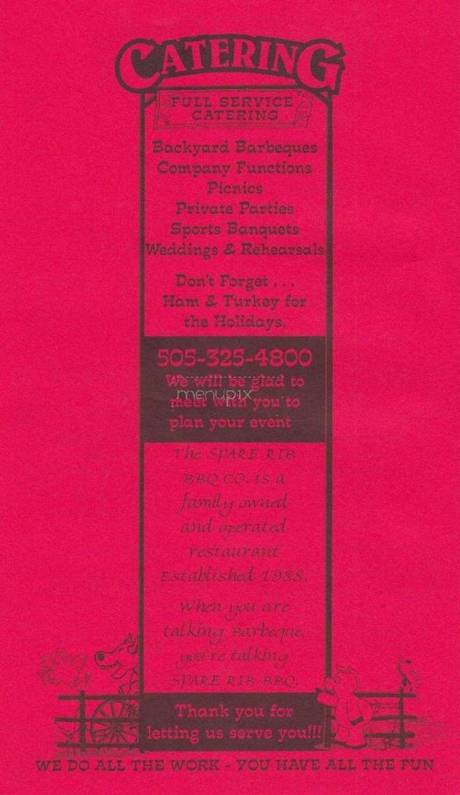 Sparerib BBQ Co - Farmington, NM menu_pic