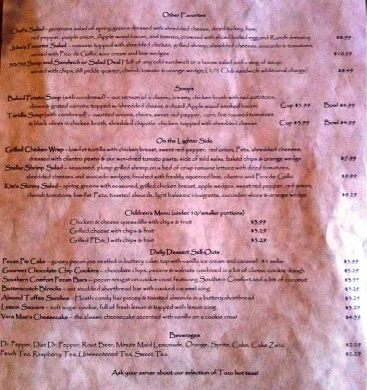 The Silver Spoon - Lawton, OK menu_pic
