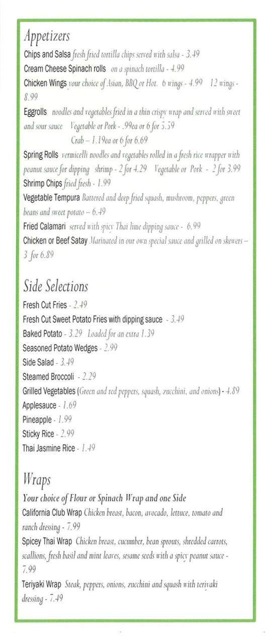 ZEN Restaurant and Lounge - Wooster, OH menu_pic